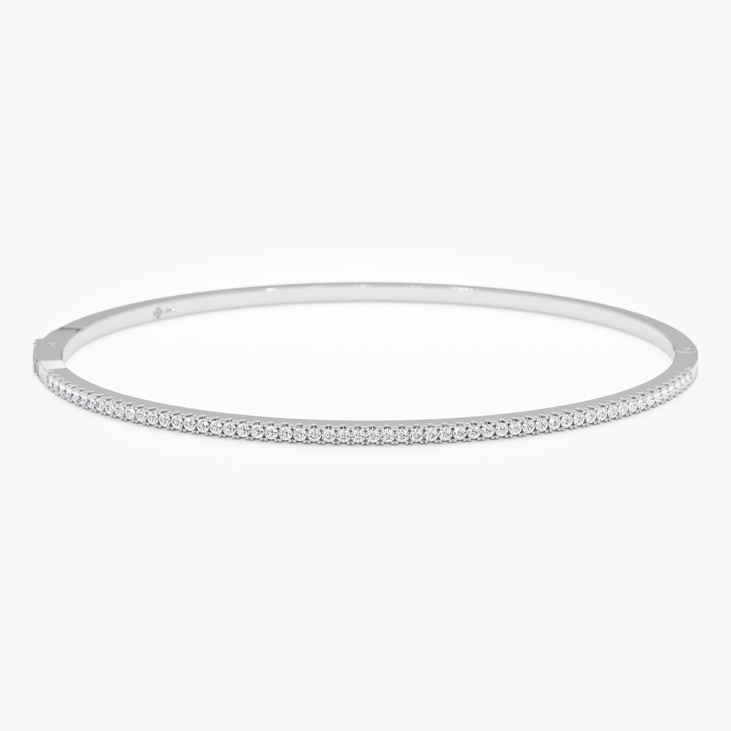 Round Cut Diamond Bracelet Bangle for Birthday Gift