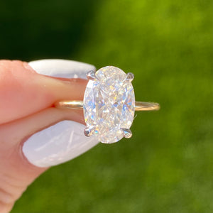 4.70CT Oval Diamond Solitaire Moissanite Engagement Ring