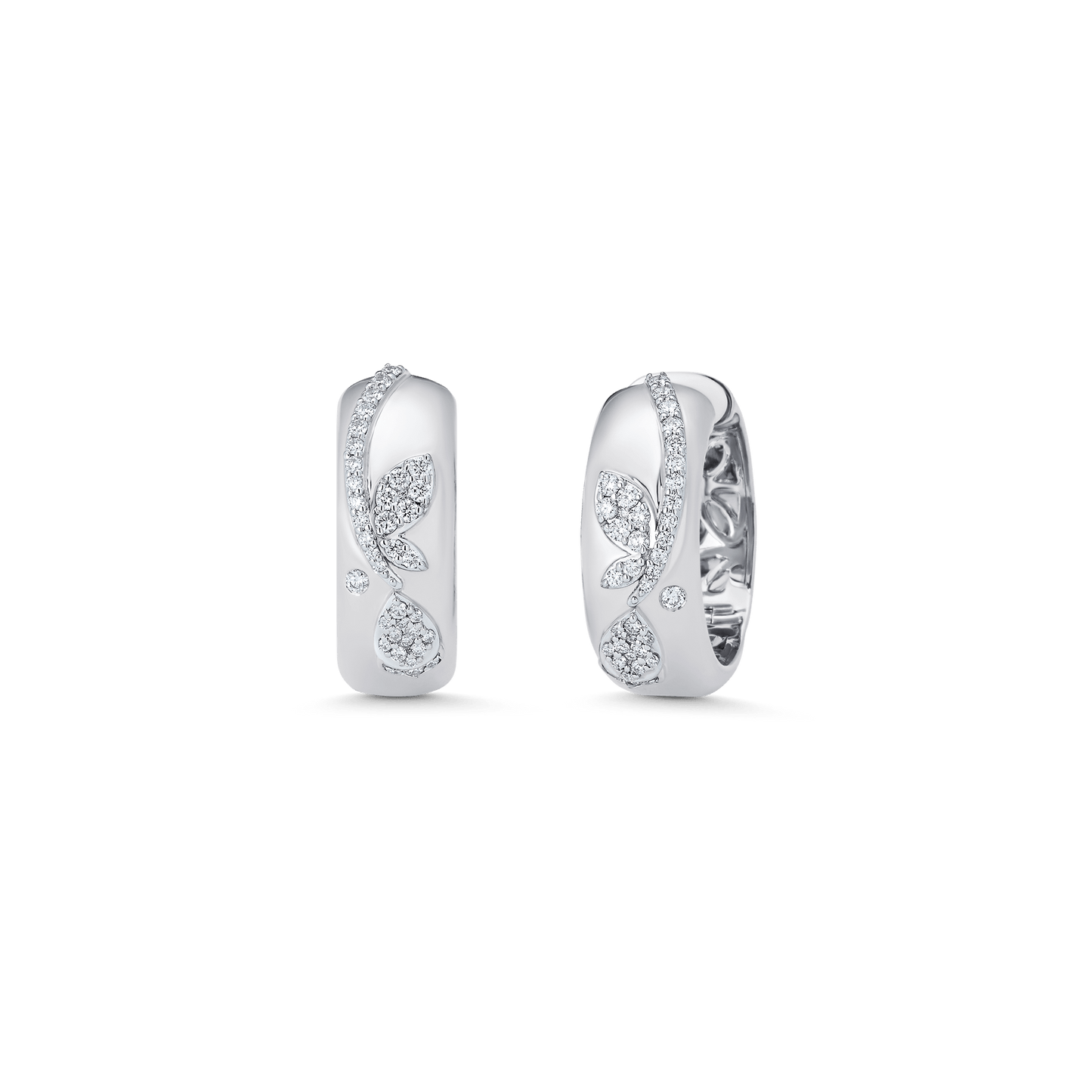 0.53 TCW Round Moissanite Diamond Petite Hoop Earrings