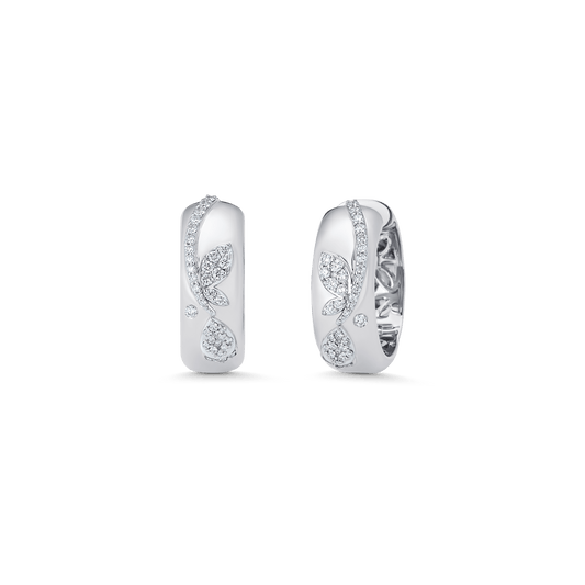 0.53 TCW Round Moissanite Diamond Petite Hoop Earrings