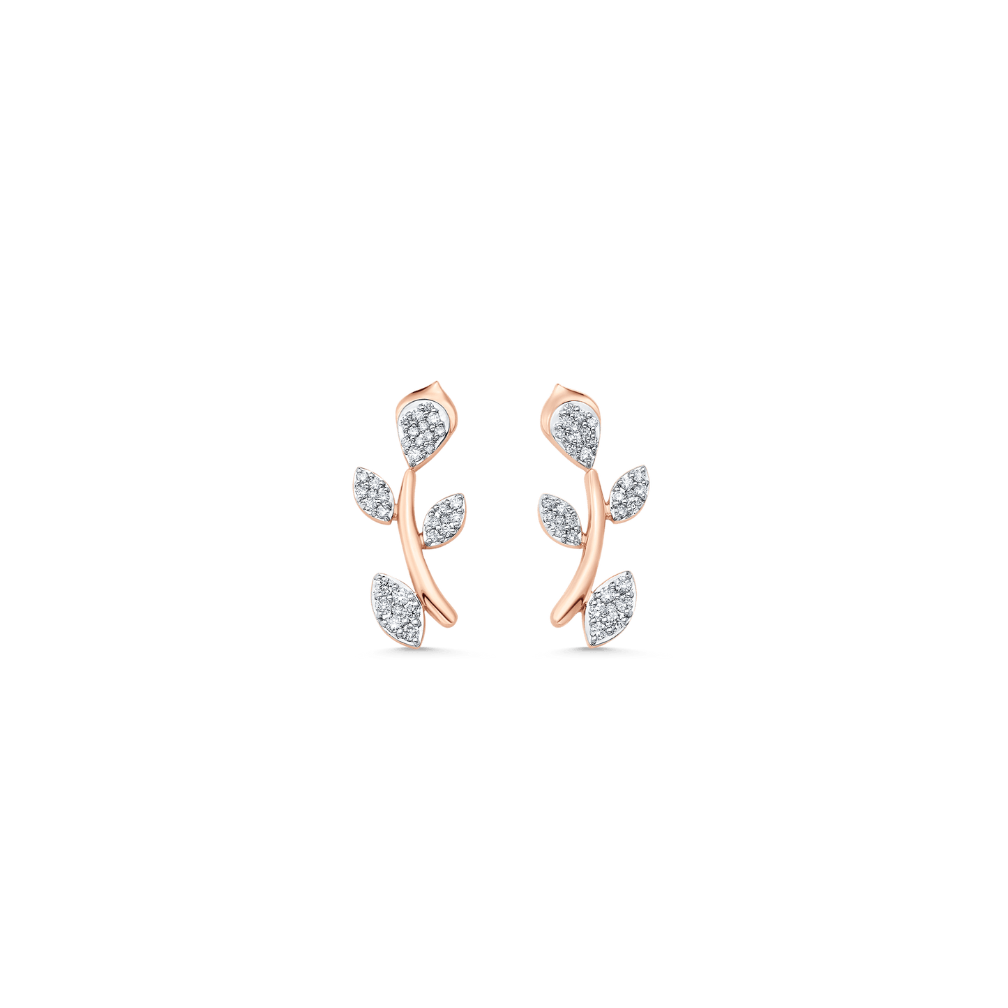 0.22 TCW Round Moissanite Diamond Ear Crawler Earrings