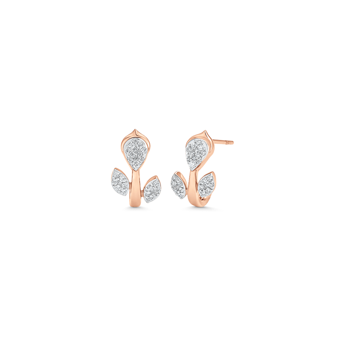 0.24 TCW Round Moissanite Diamond Huggie Earrings