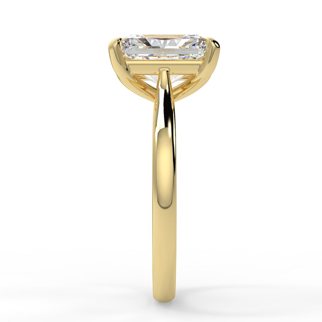 2.50 CT Radiant Moissanite Solitaire Engagement Ring