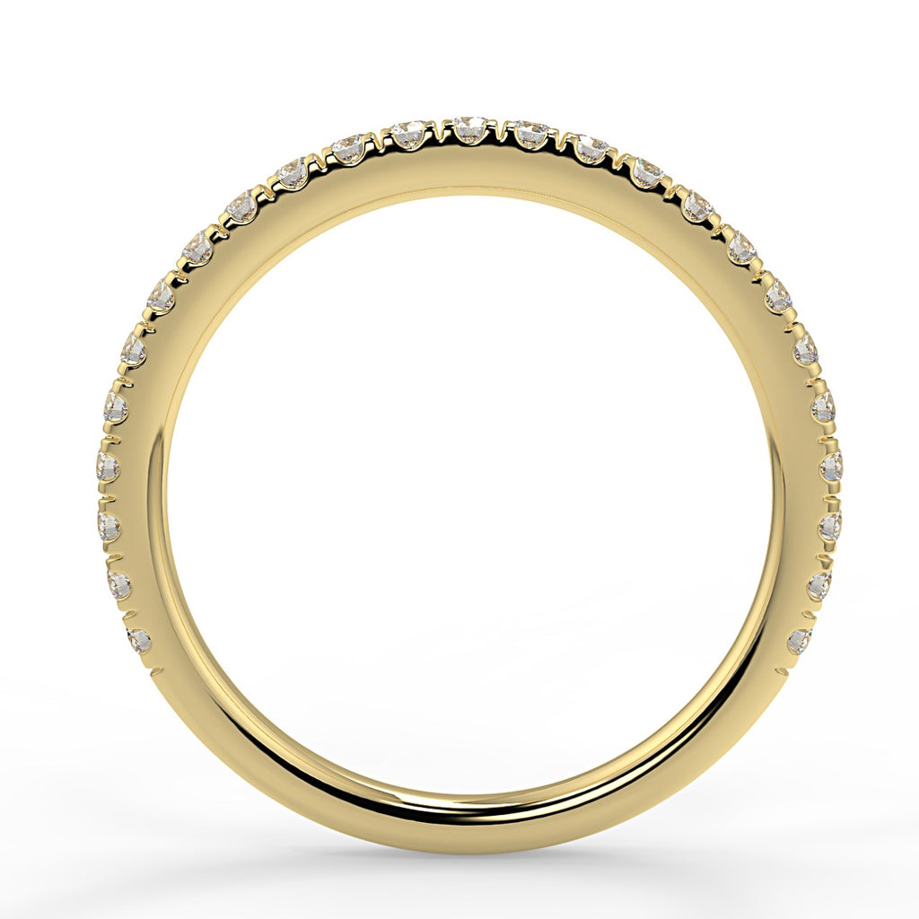0.26 TCW Round Moissanite Half Eternity Wedding Band
