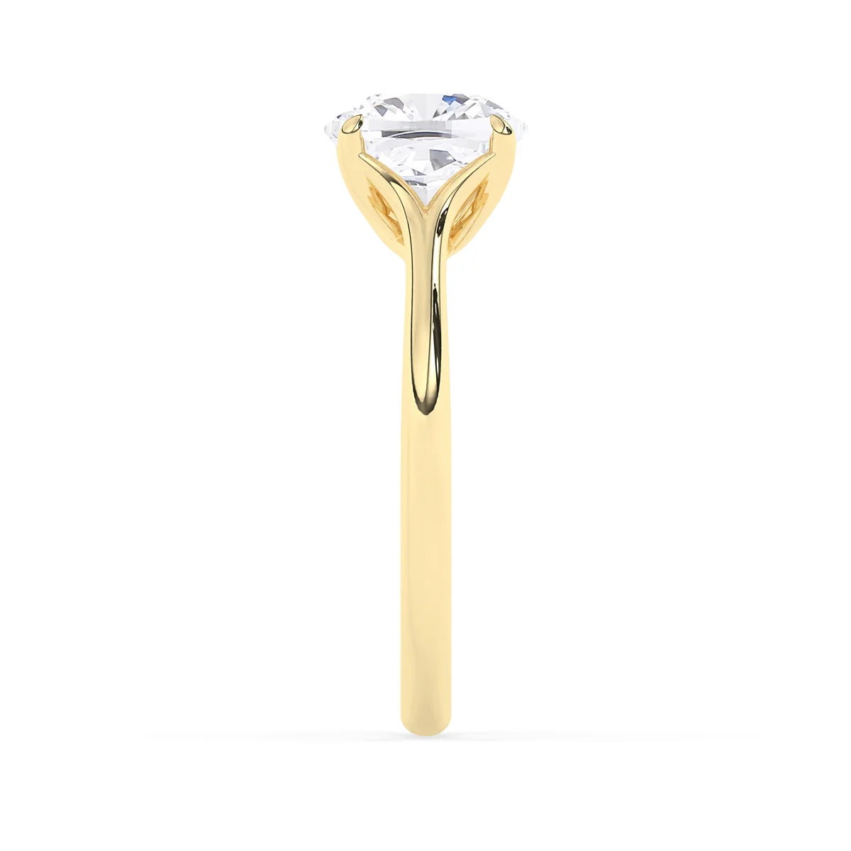 1.0 CT Cushion Cut Solitaire Moissanite Engagement Ring