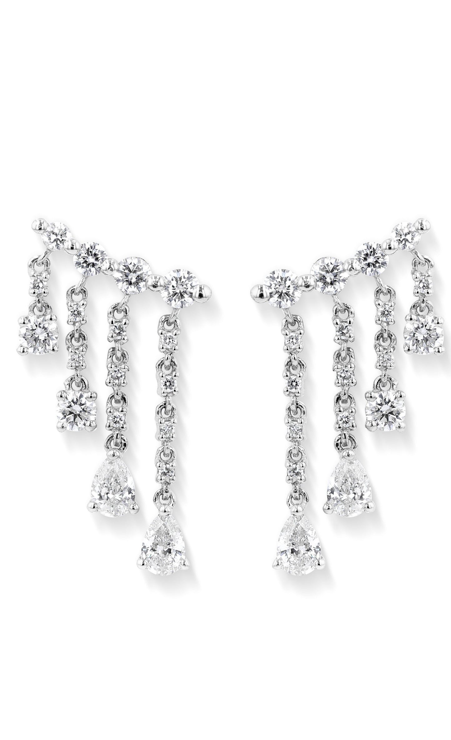 2.34TCW Moissanite Dangle Drop Earrings