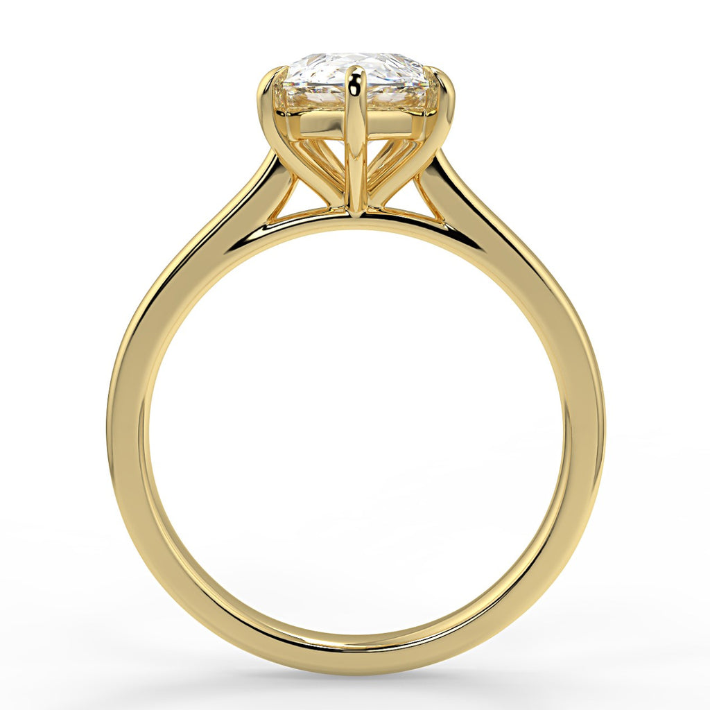 1.33 CT Pear Moissanite Solitaire Engagement Ring