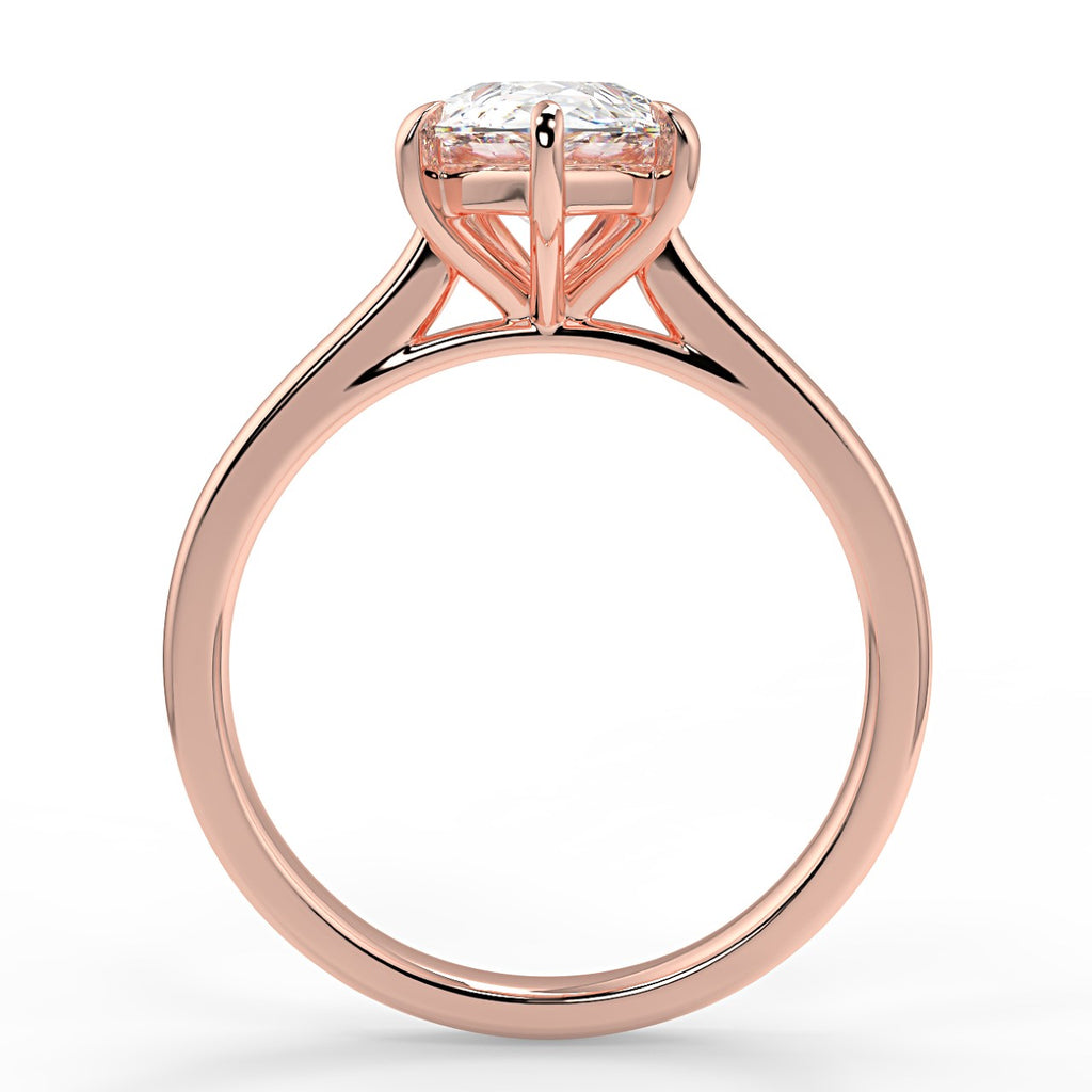 1.33 CT Pear Moissanite Solitaire Engagement Ring