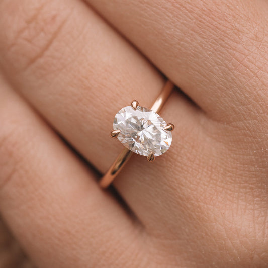 1.80 ct Oval cut Moissanite Engagement Ring