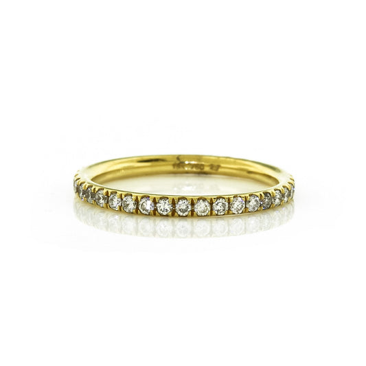 0.53ct Round Cut Moissanite Full Eternity Diamond Wedding Band