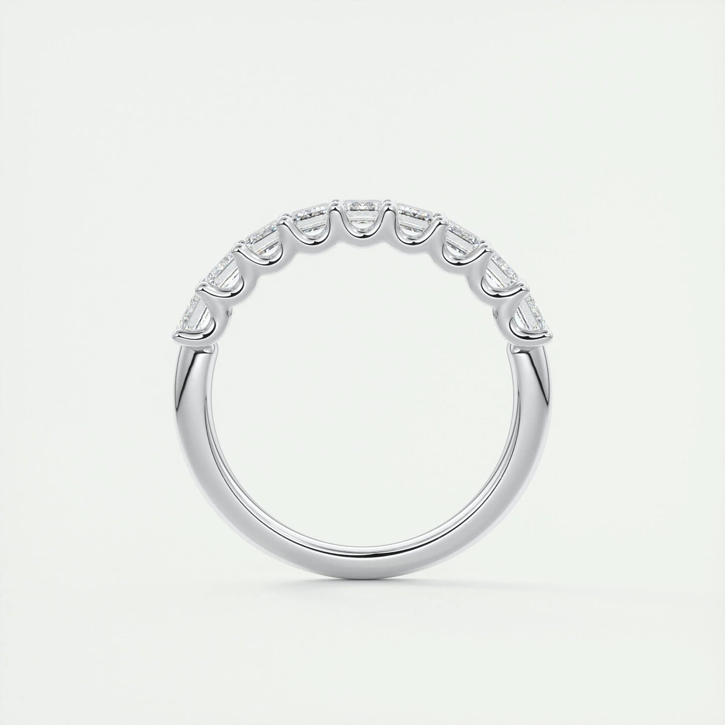 1.80 Emerald Cut Half Eternity Moissanite Bridal Wedding Band