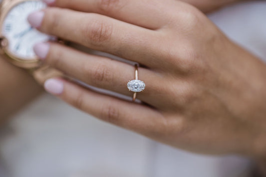 1.85 CT Oval Cut Moissanite Solitaire Engagement Ring