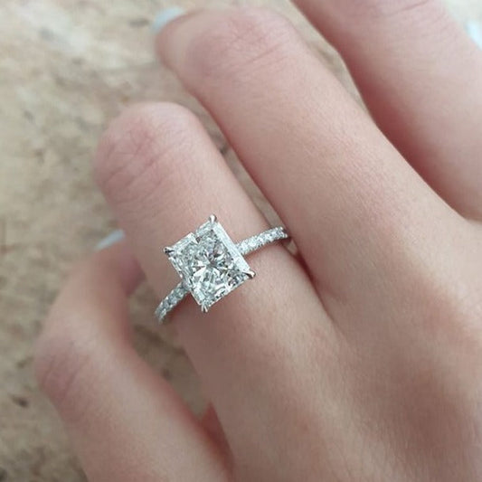 1.50ct Radiant Cut Diamond 14K Gold Engagement Ring