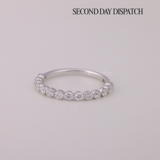 0.50TCW Round Brilliant Diamond Wedding Band - Ready to Ship