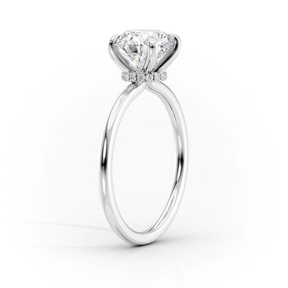 3.0 CT Pear Moissanite Hidden Halo Engagement Ring