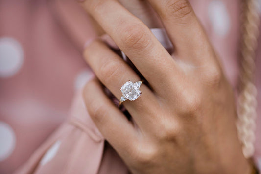 4.2 CT Radiant Cut Hidden Halo Moissanite Engagement Ring
