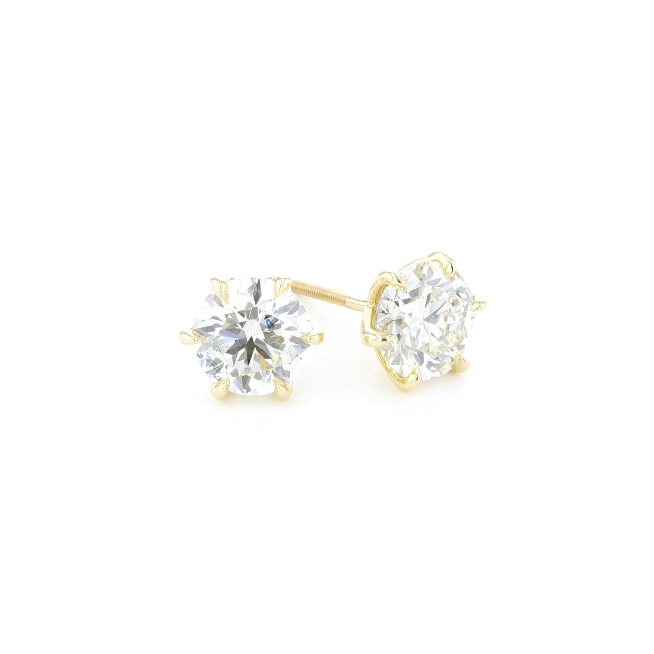 3.45 TCW Round Moissanite Solitaire Stud Earrings
