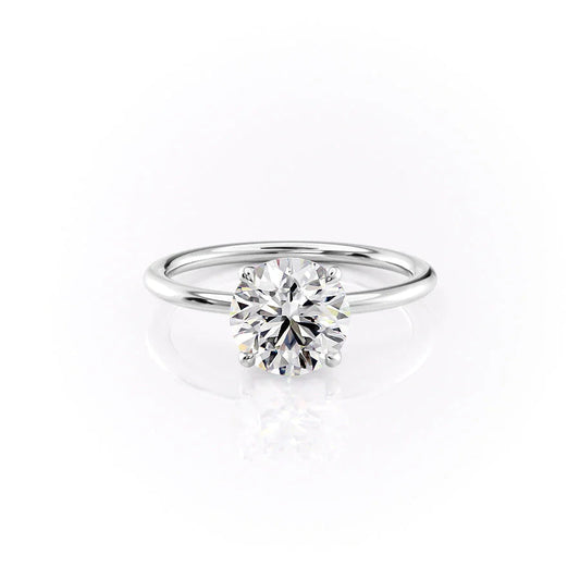 1.0 CT Round Moissanite Solitaire Engagement Ring