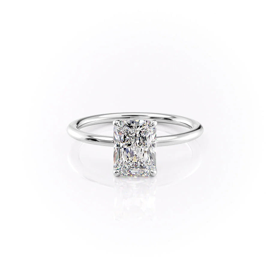 2.0 CT Radiant Moissanite Solitaire Engagement Ring