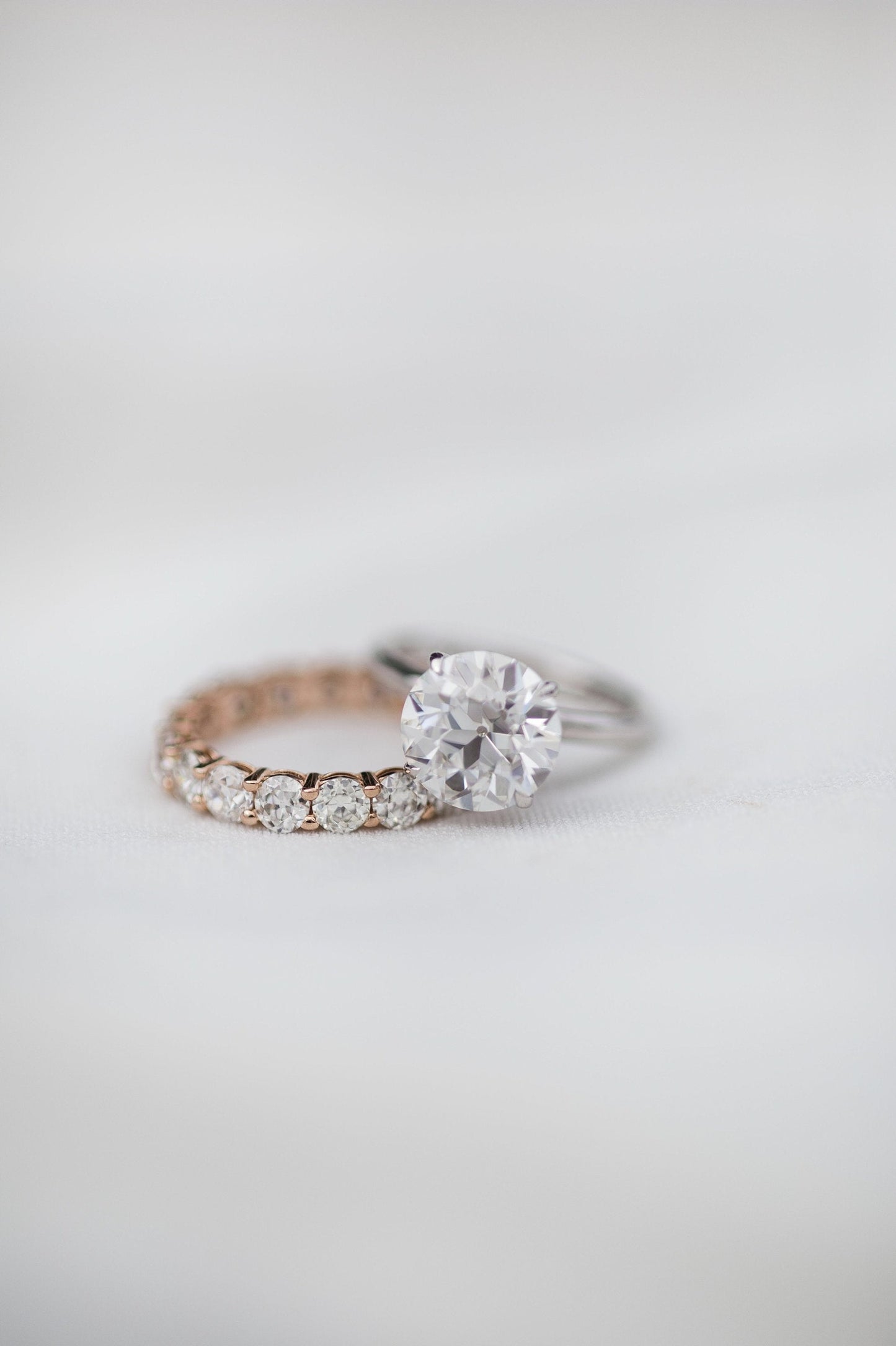 3.0CT Round Cut Moissanite Solitaire Engagement Ring in 14K White Gold