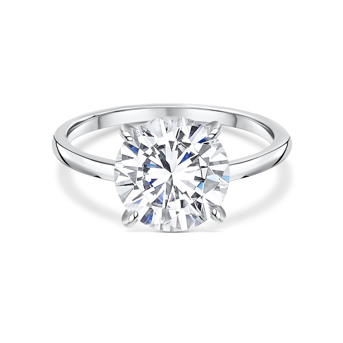 3.0 CT Round Moissanite Hidden Halo Engagement Ring