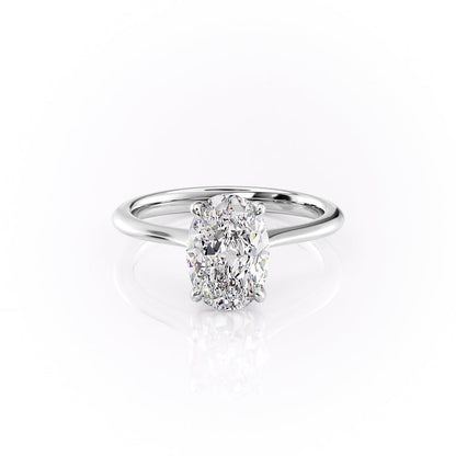 1.50 CT Oval Moissanite Solitaire Engagement Ring