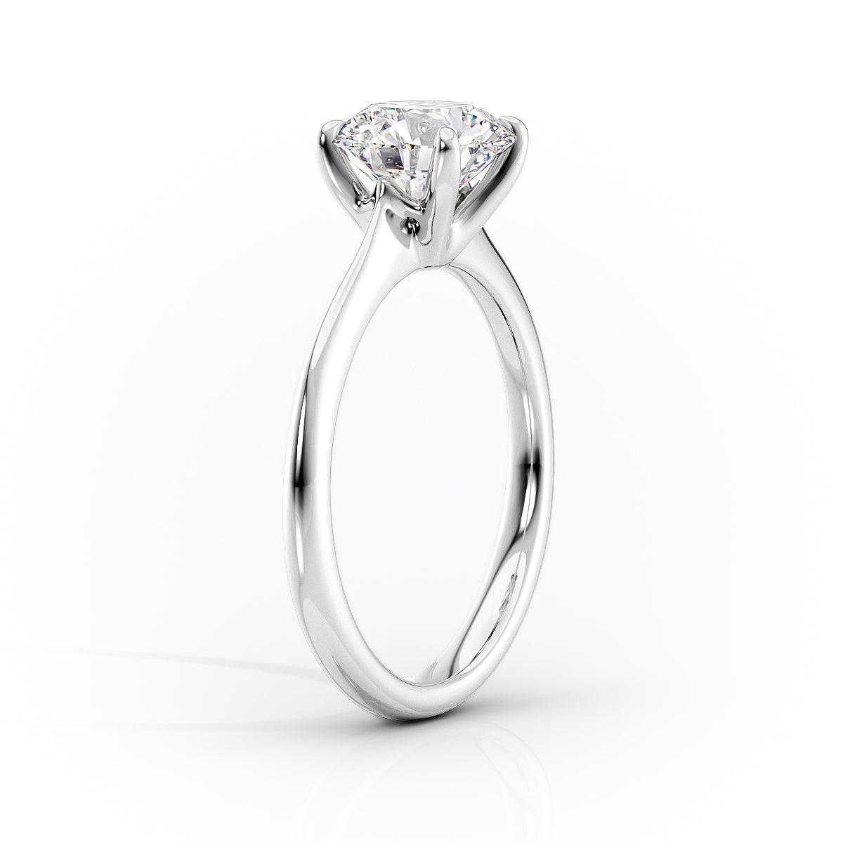 1.50 CT Oval Moissanite Solitaire Engagement Ring