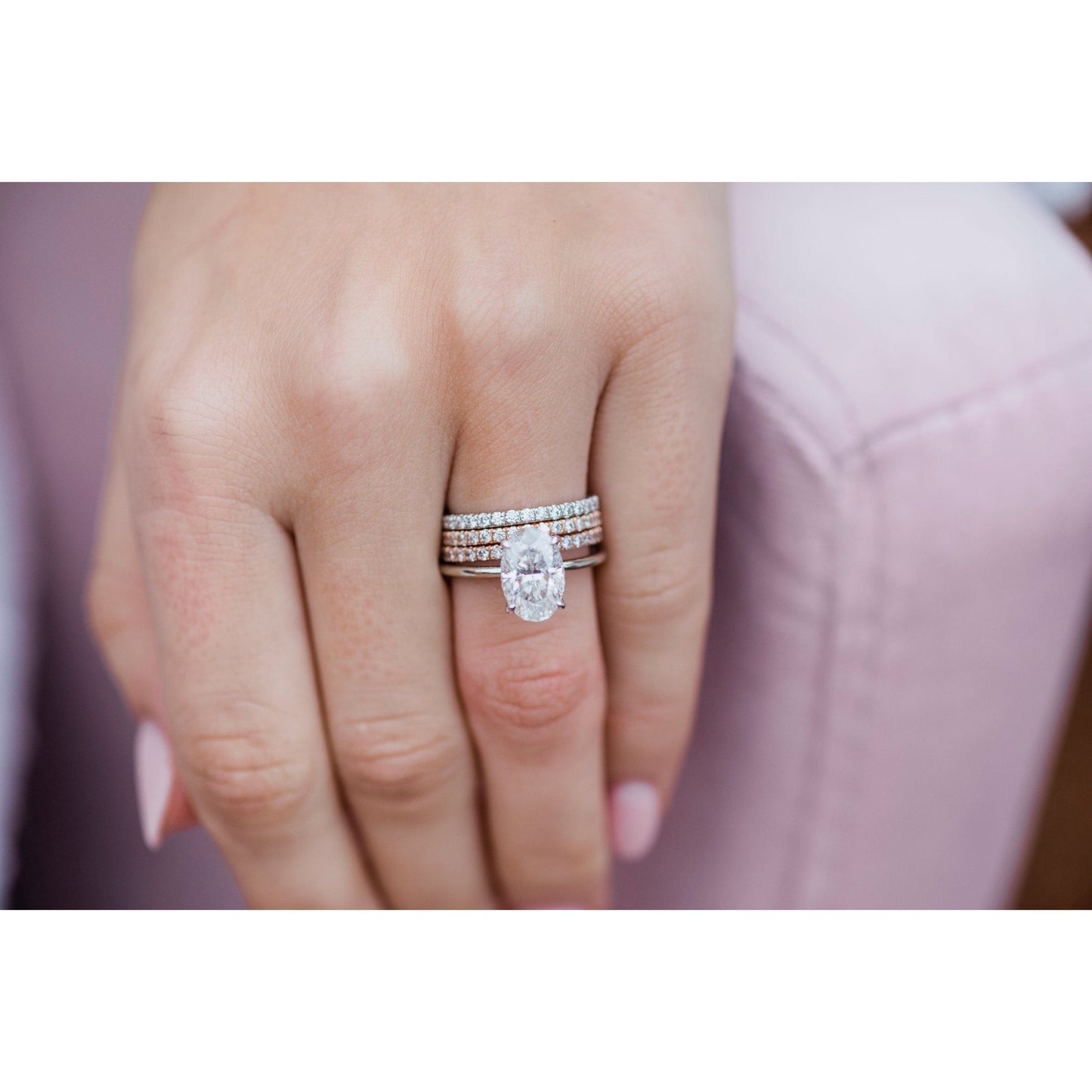 2.70CT Oval Cut 4 Prong Moissanite Solitaire Engagement Ring