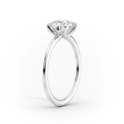 2.0 CT Oval Moissanite Solitaire Engagement Ring