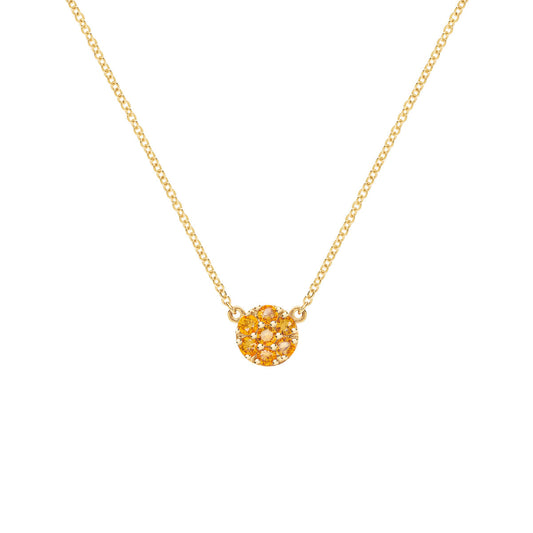 0.84TCW Round Cut Floral Moissanite November Birthstone Necklace