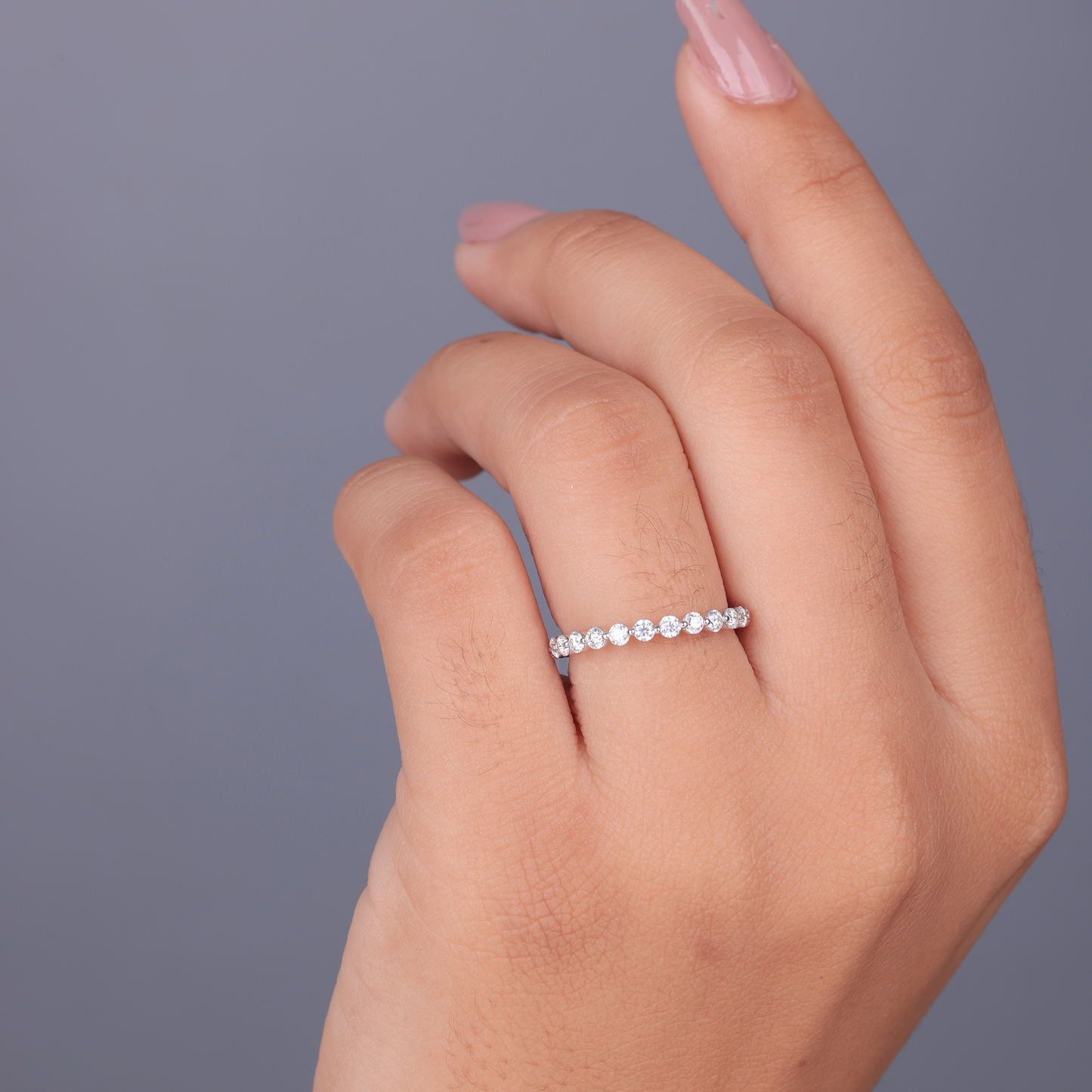 0.50TCW Round Brilliant Diamond Wedding Band - Ready to Ship
