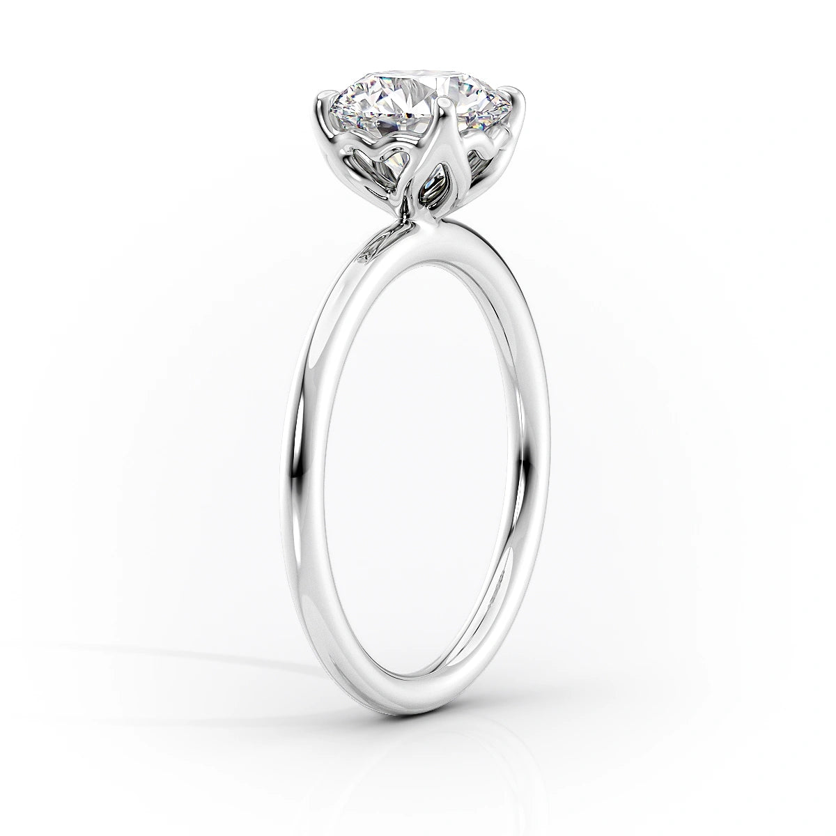 2.50 CT Pear Moissanite Solitaire Engagement Ring