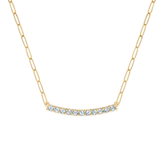 1.32TCW Round Cut Aquamarine Moissanite March Birthstone Necklace