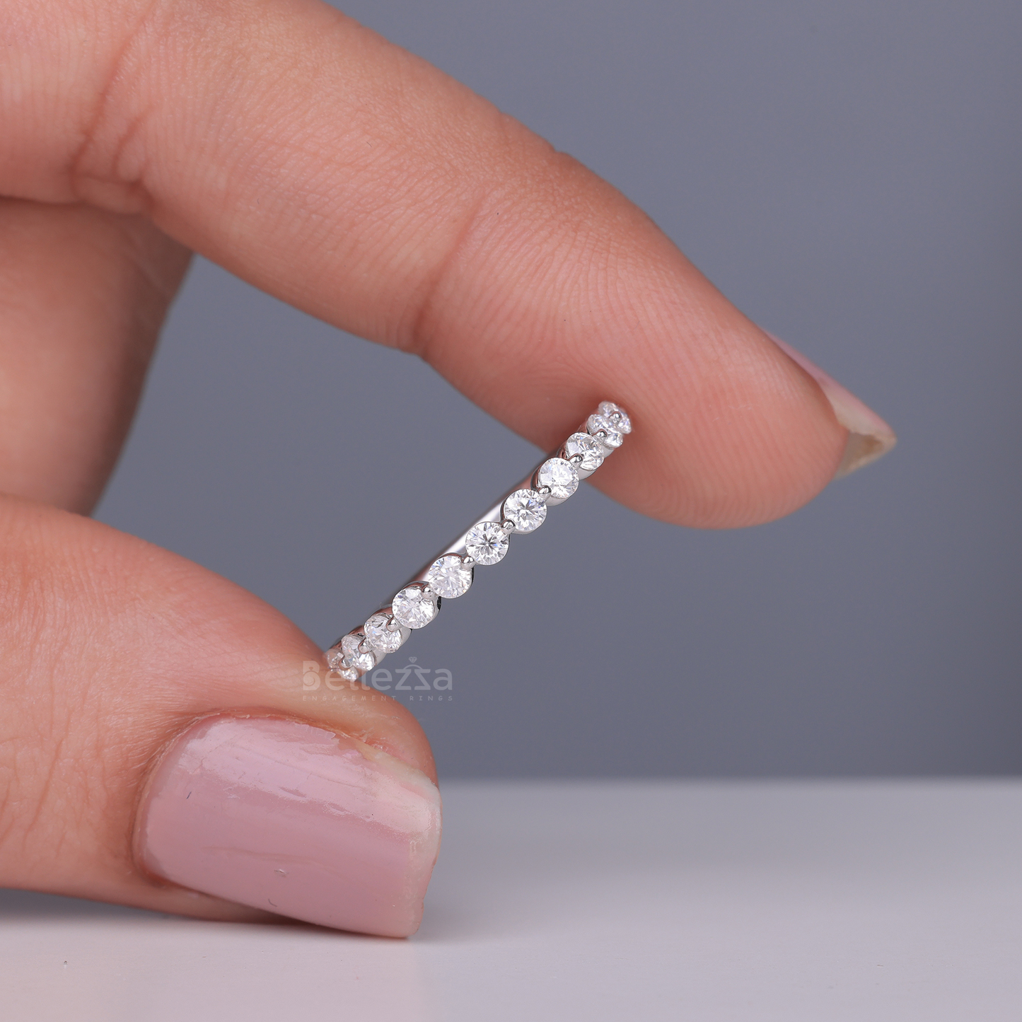 0.50TCW Round Brilliant Diamond Wedding Band - Ready to Ship