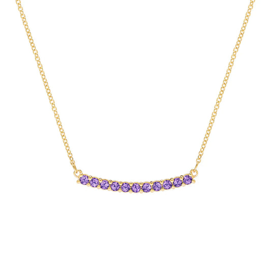 1.35TCW Round Cut Moissanite Diamond February Birthstone Necklace