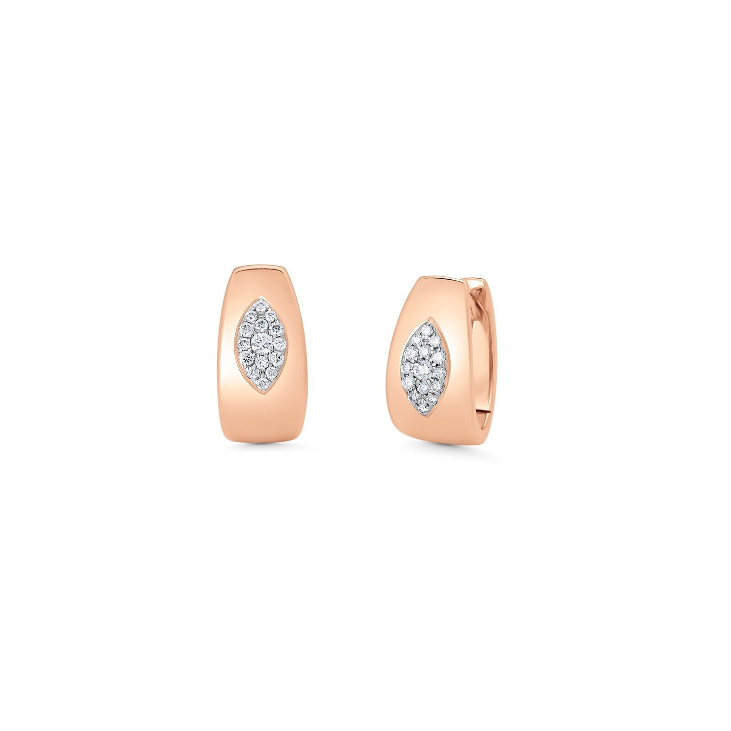 0.16 TCW Round Moissanite Diamond Huggie Earrings