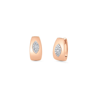 0.16 TCW Round Moissanite Diamond Huggie Earrings