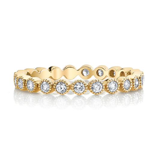 0.43ct Round Cut Moissanite Diamond Full Eternity Wedding Band