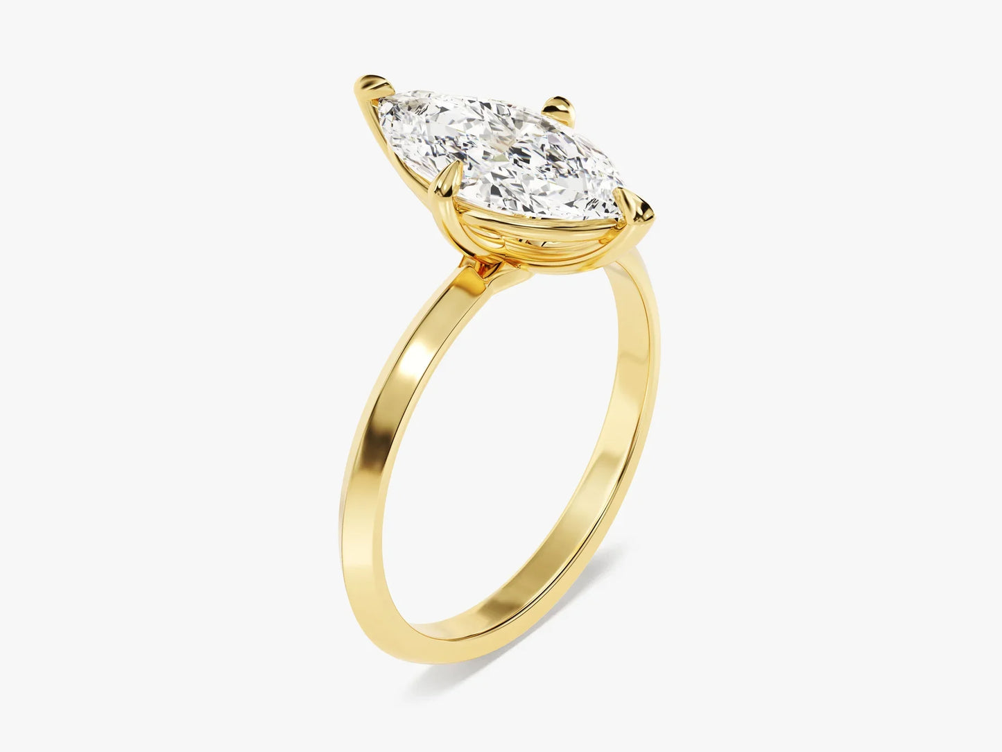 1.0CT Oval Diamond Bezel Setting Solitaire Moissanite Engagement Ring