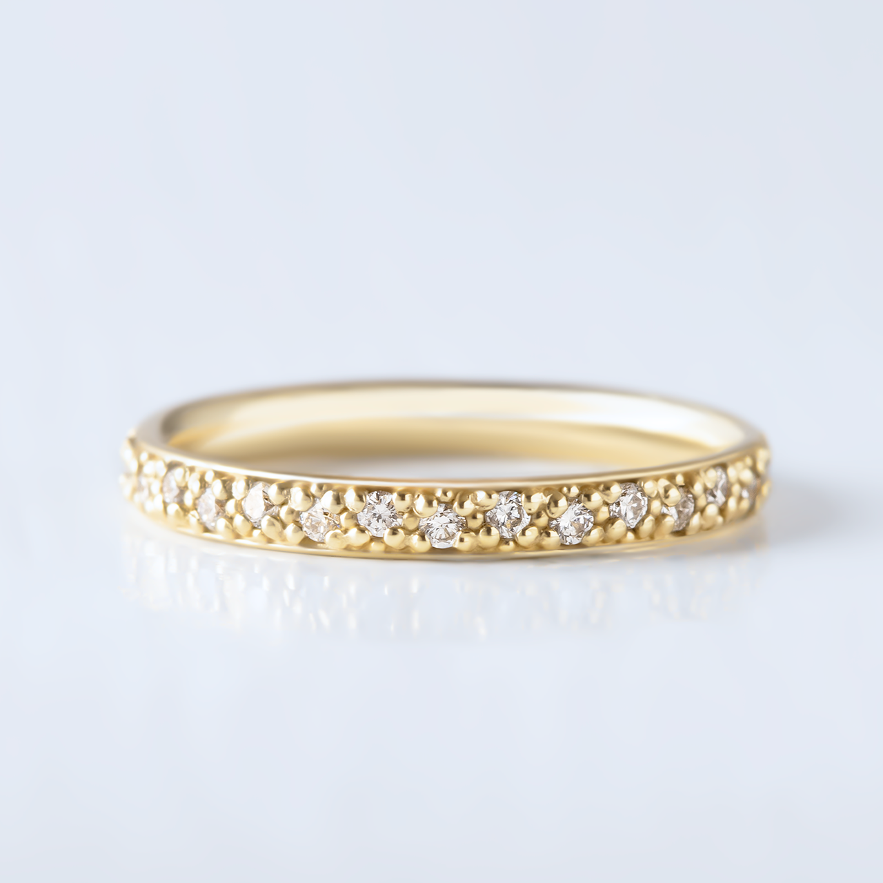 Round Brilliant  Cut Half Eternity Wedding Band