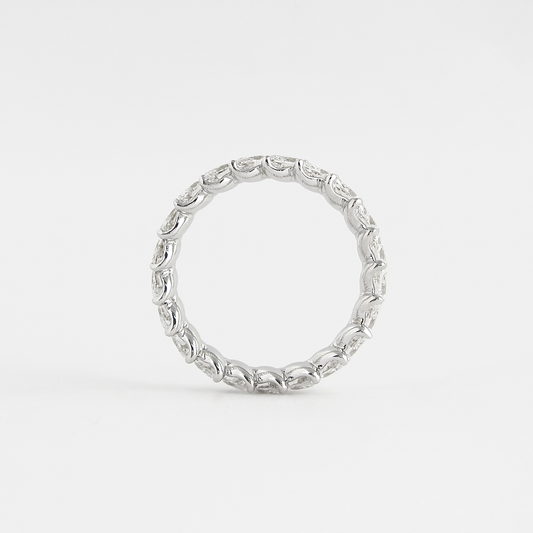1.32 CT Marquise Cut Full Eternity Moissanite Wedding Band