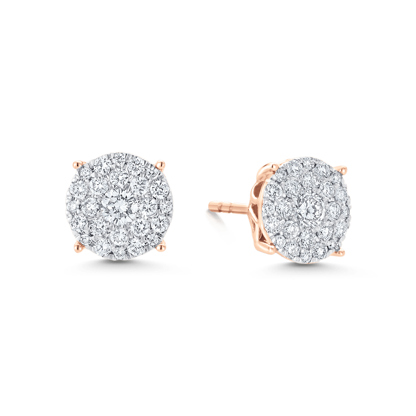 5.0 TCW Round Moissanite Diamond Stud Earrings