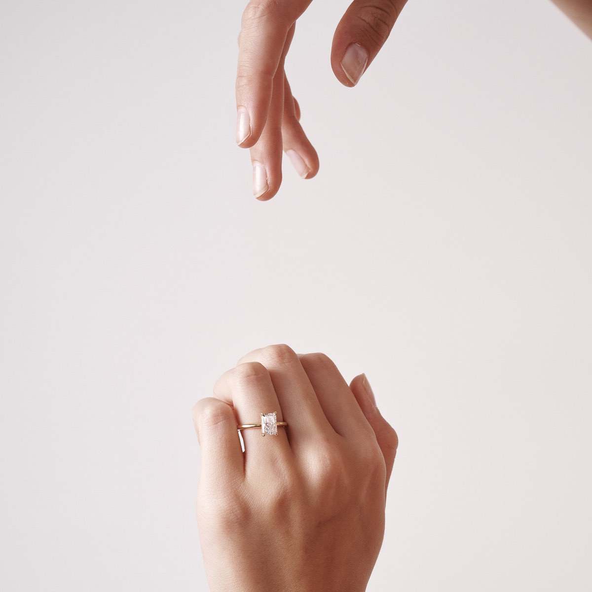 1.5 CT Radiant Moissanite Solitaire Engagement Ring
