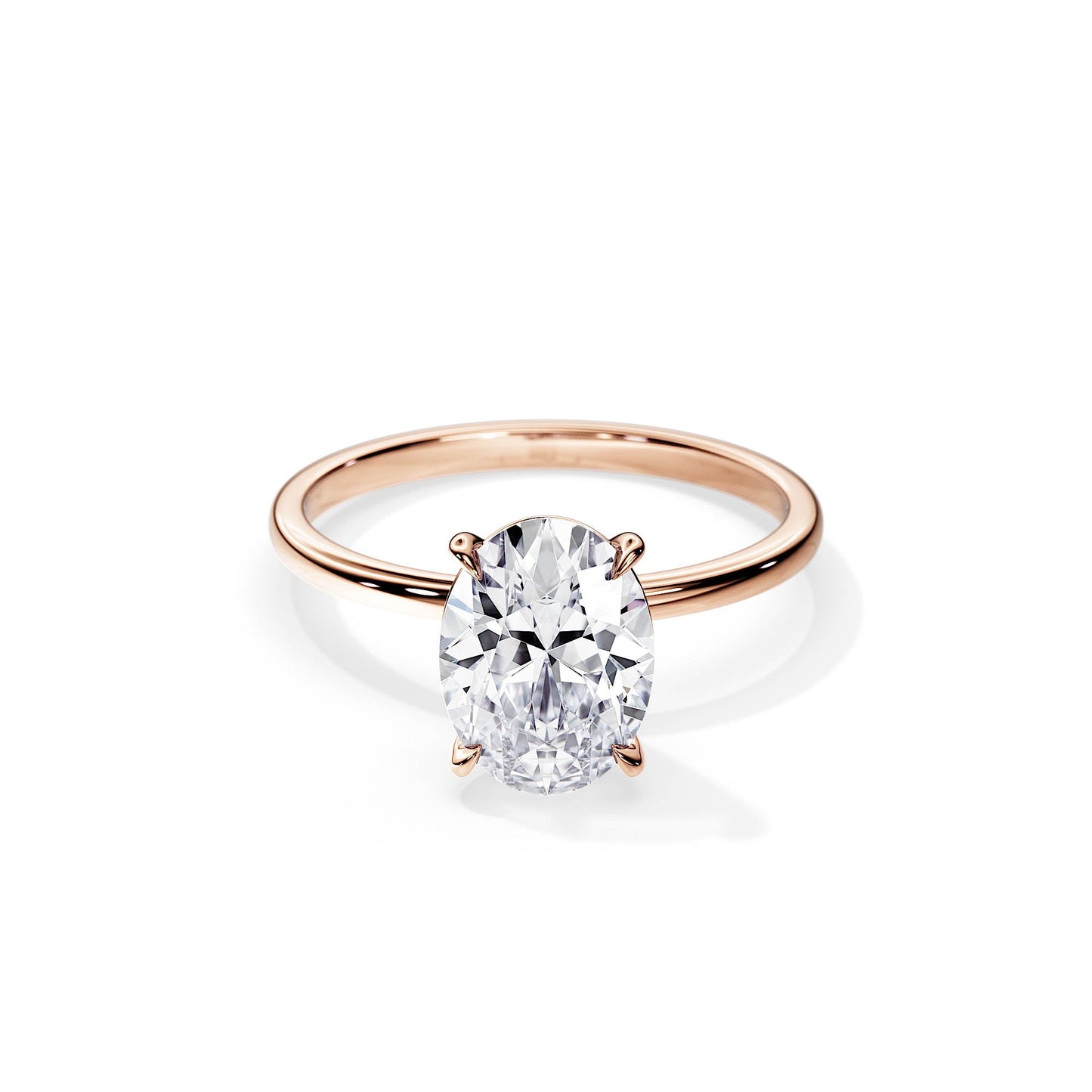 3.0 CT Oval Moissanite Solitaire  Engagement Ring