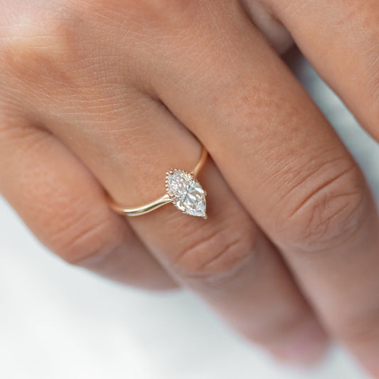 1.0CT Marquise Cut Solitaire Diamond Engagement Ring