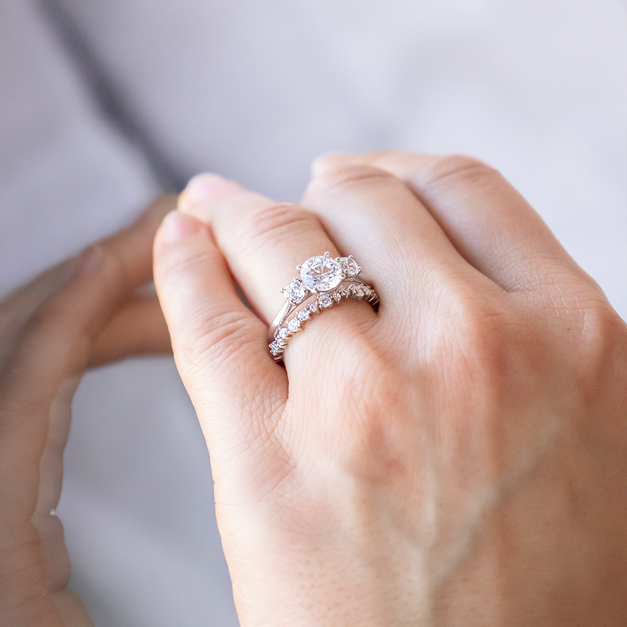 Round Brilliant Cut Full  Eternity Wedding Band