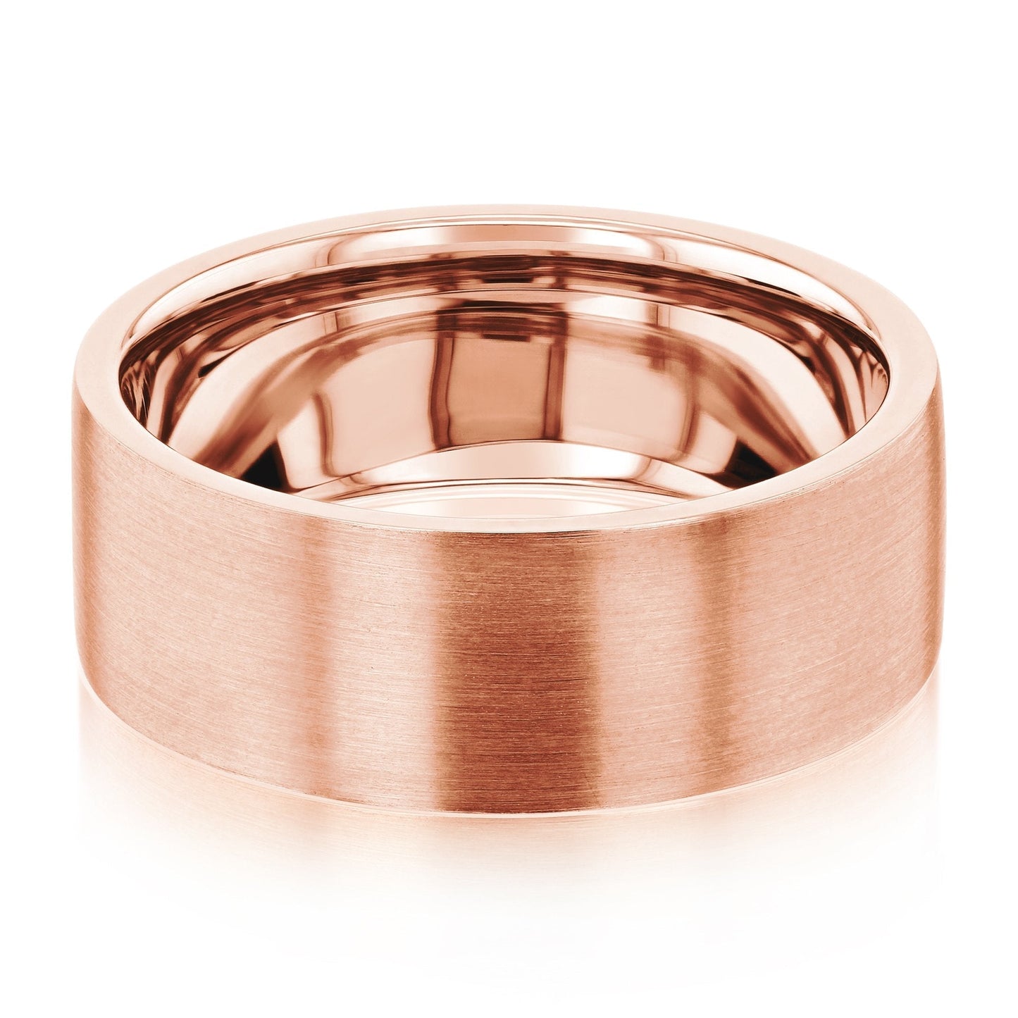Satin-Finish Stone Setting White Gold Men's Band