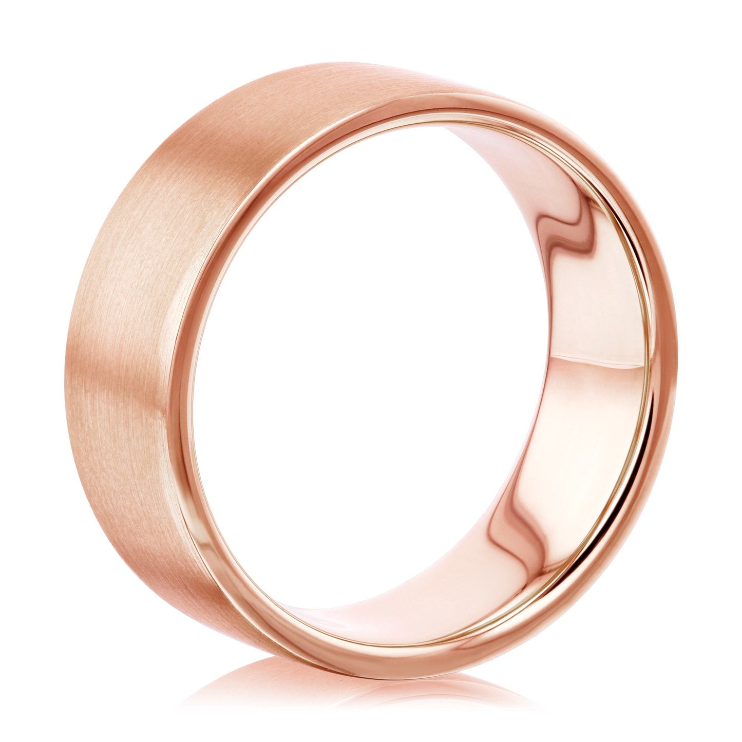 Satin-Finish Stone Setting White Gold Men's Band
