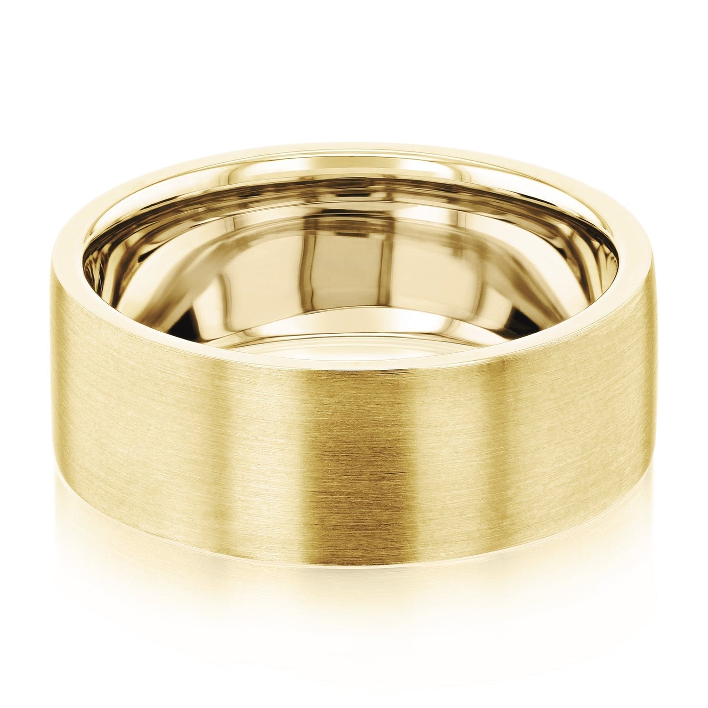 Satin-Finish Stone Setting White Gold Men's Band