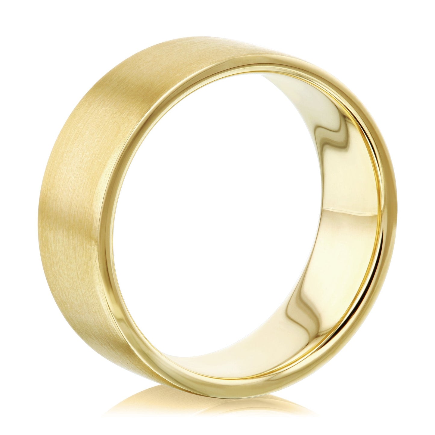 Satin-Finish Stone Setting White Gold Men's Band